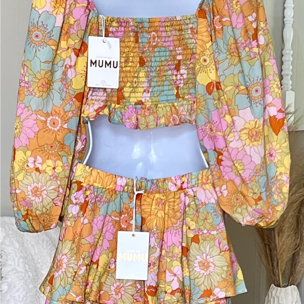 NWT Show Me Your MuMu Dress Floral Maxi XS